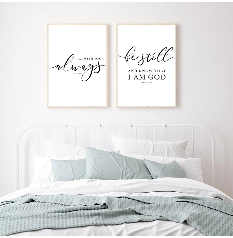 Black and White Wall Scripture Wall Art