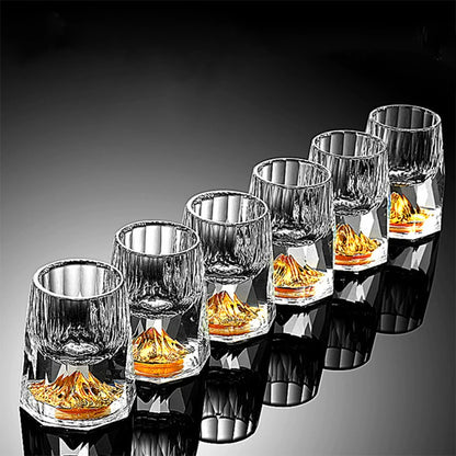 Luxury Crystal Glass Shot Glass - Double Bottom Gold Foil