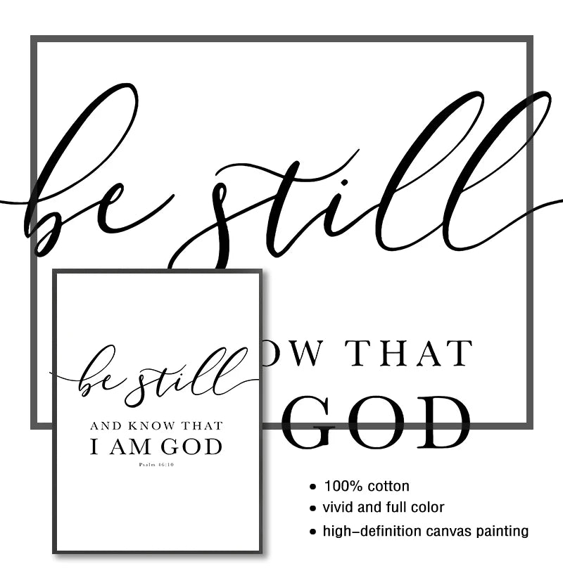 Black and White Wall Scripture Wall Art