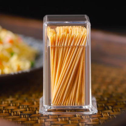 Clear Acrylic Storage Toothpick Holder with Lid