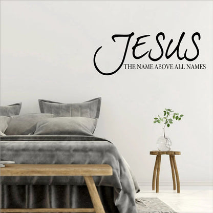 Christian Wall Sticker with Scripture Verse 
Jesus Name Above All Names