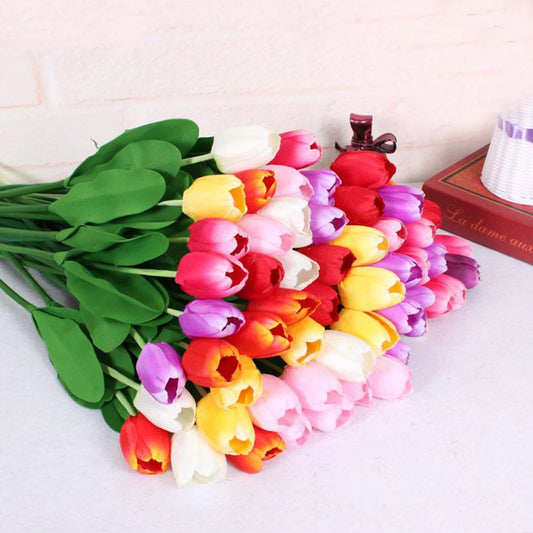 Artificial Tulip Bouquets - 15pcs - Various Colors