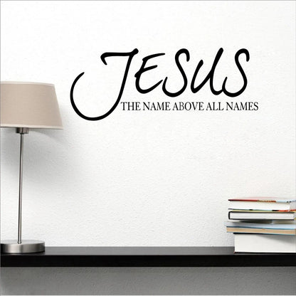 Christian Wall Sticker with Scripture Verse 
Jesus Name Above All Names