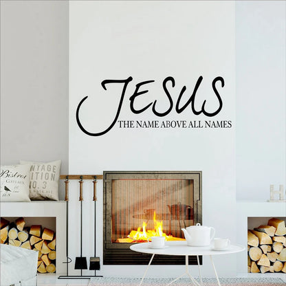 Christian Wall Sticker with Scripture Verse 
Jesus Name Above All Names