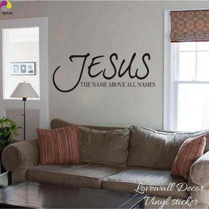 Jesus Name Above All Names Saying Vinyl Wall Decal Vinyl - Various Sizes and Colors