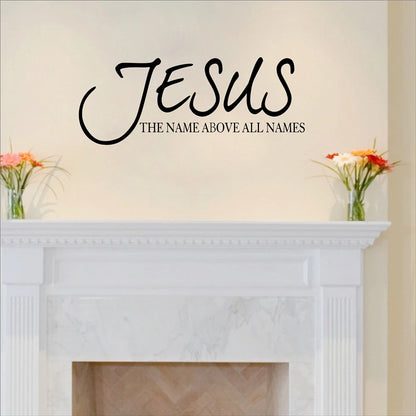 Christian Wall Sticker with Scripture Verse 
Jesus Name Above All Names