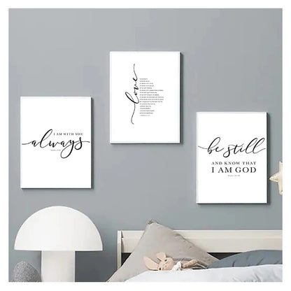 Black and White Wall Scripture Wall Art