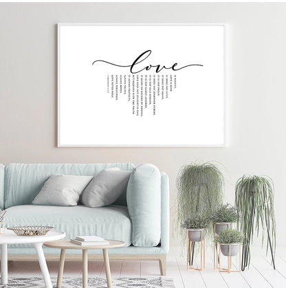 Black and White Wall Scripture Wall Art