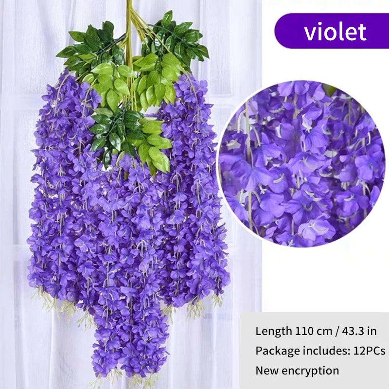 Wisteria Artificial Flower Decor - 12 Pcs