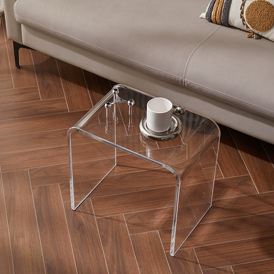 Transparent Acrylic Stool - Various Sizes and Colors  (Transparent Blue or Clear)