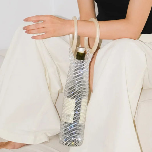 Portable Shiny Mesh Wine Bag