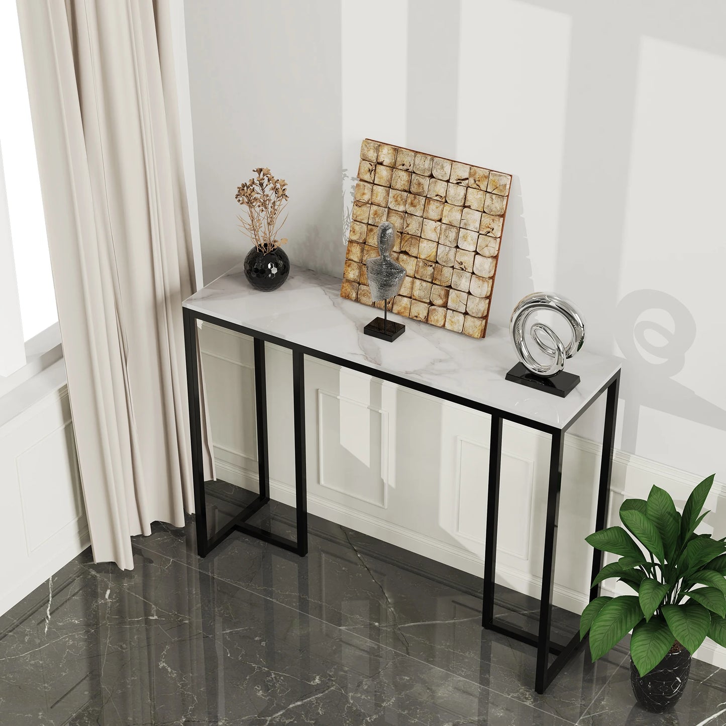 Light Luxury Iron Console Table  Home