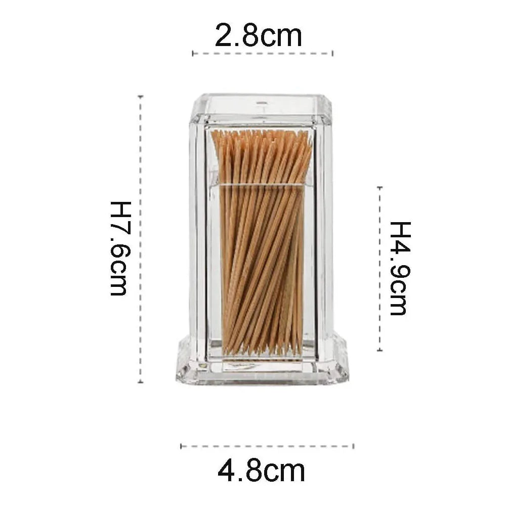 Clear Acrylic Storage Toothpick Holder with Lid