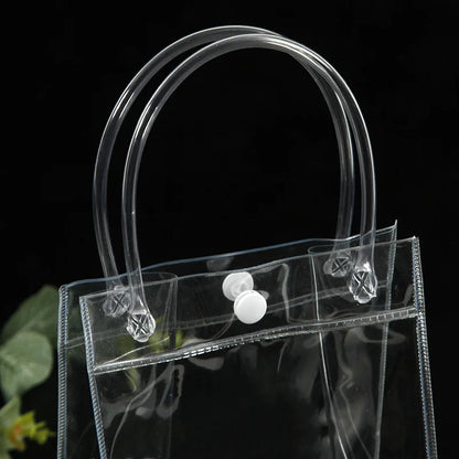 Transparent Soft PVC Gift Tote Bags with Handle