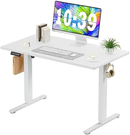 Electric Standing Desk  40 x 24 inch Adjustable Height  - Sit to Stand Up Desk with Splice Board