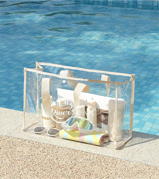 1pc PVC Transparent Handy Swim/Beach Bag Pool