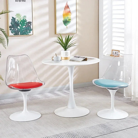 Acrylic Dining Chair - Transparent or White Base