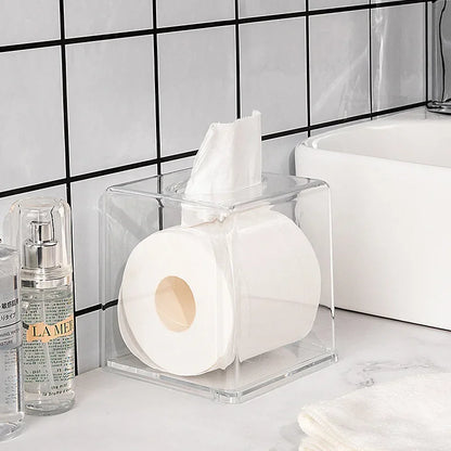 Transparent Acrylic Tissue Box Storage Case