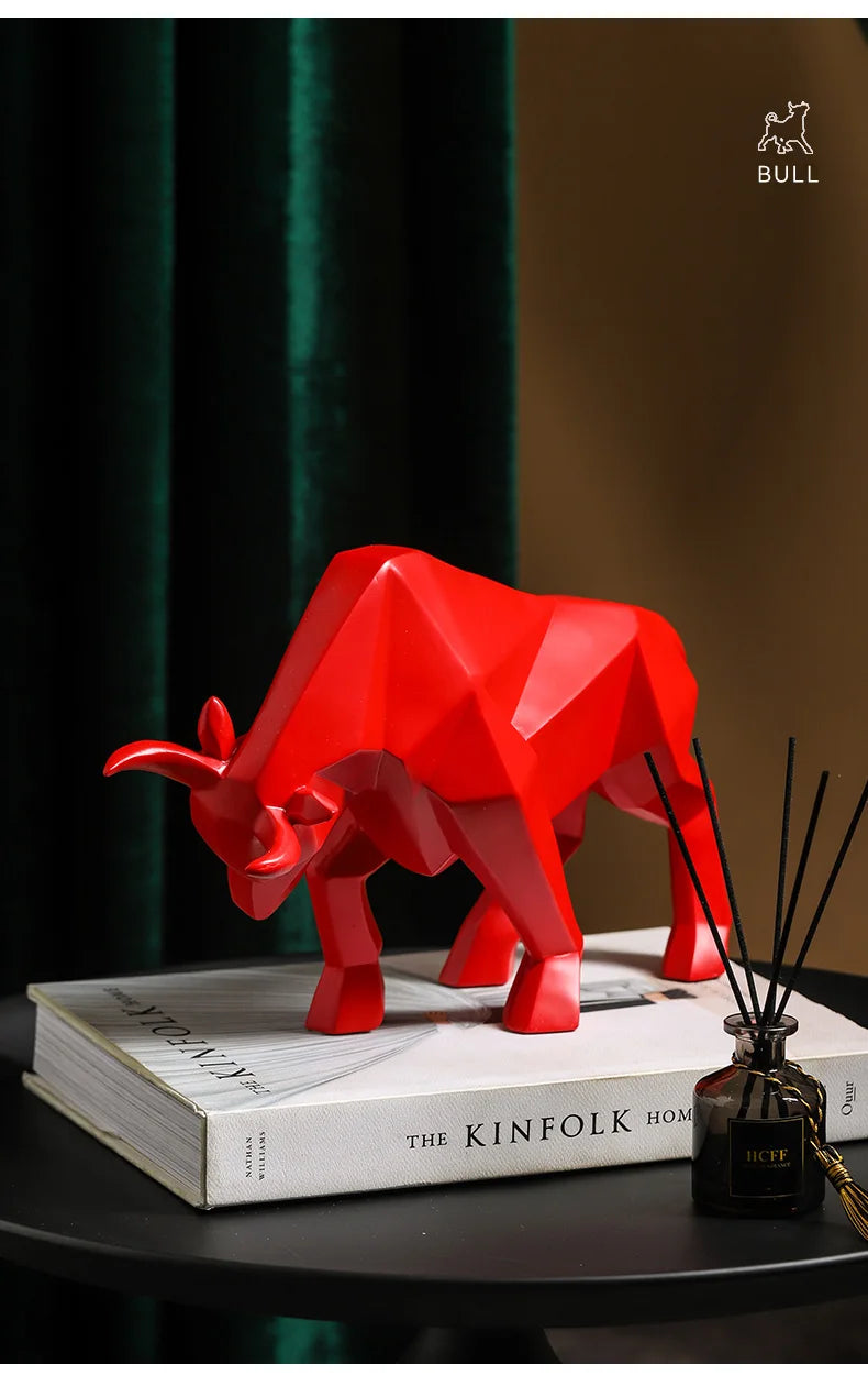 Bull Resin Sculpture -  Various Colors and Styles 