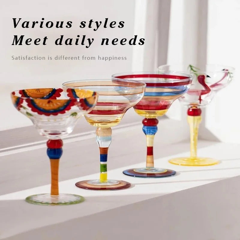 Creative Painted Handmade Colorful Glasses