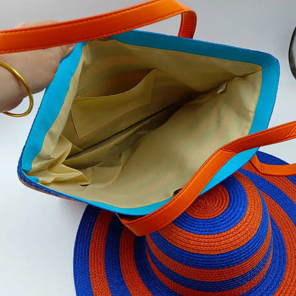 Straw Hat and Beach Bag