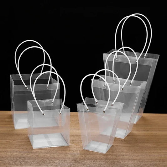 Transparent Portable Bag Square - 10 pcs PVC