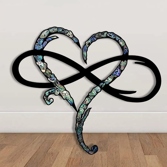 Eternal Love Infinity Heart Iron Wall Art - Various Colors and Sizes