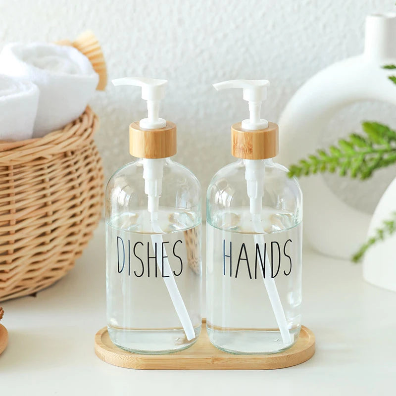 Soap Dispenser High Quality Clear Glass Hand Soap Dispenser -  550Ml / 18.60 oz