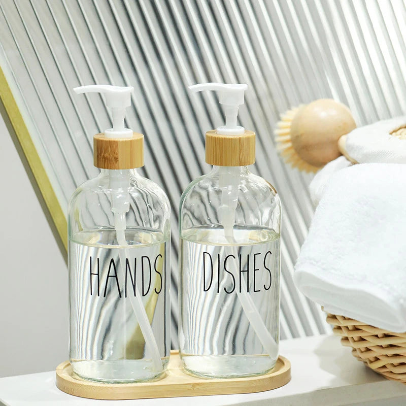 Soap Dispenser High Quality Clear Glass Hand Soap Dispenser -  550Ml / 18.60 oz