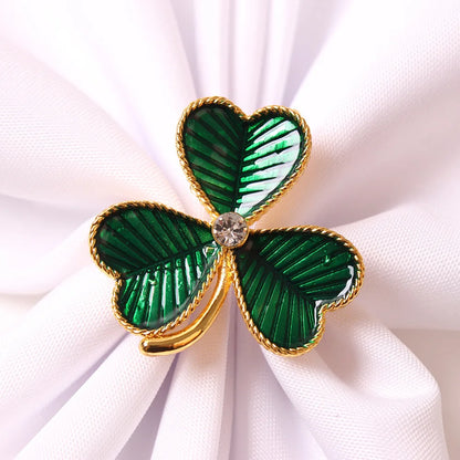 Green 4 Leaf Clover Napkin Ring - 12pcs/lot