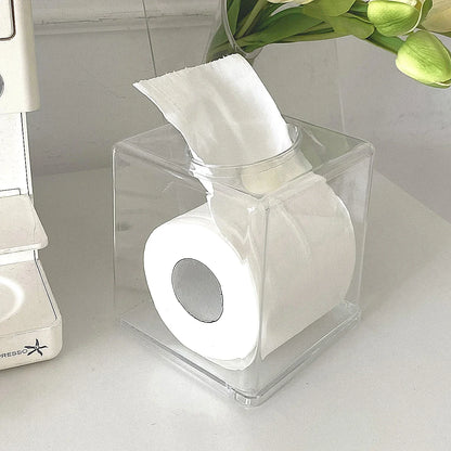 Transparent Acrylic Tissue Box Storage Case