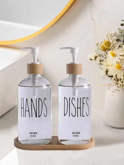 Soap Dispenser High Quality Clear Glass Hand Soap Dispenser -  550Ml / 18.60 oz