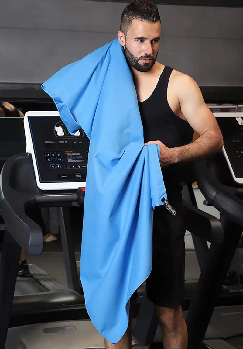 Quick-Drying Microfiber Towel with carrying pouch - Body or Hand Size