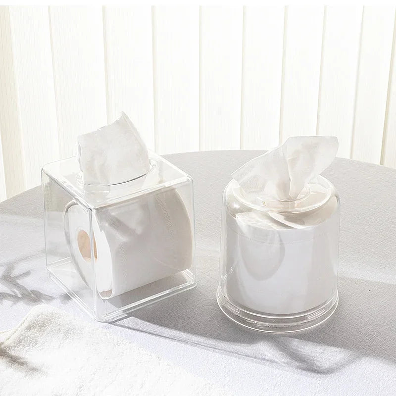 Transparent Acrylic Tissue Box Storage Case