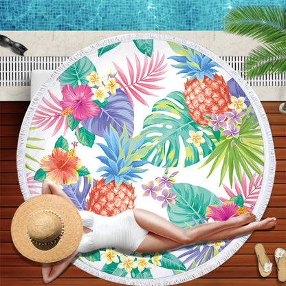 Round Microfiber Beach Towel - Various Styles