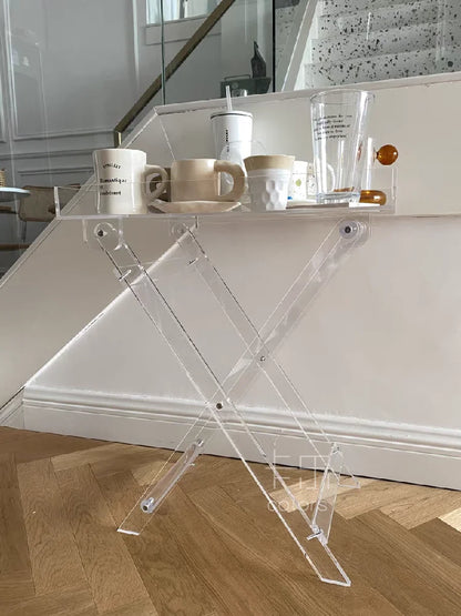 Clear Acrylic Rectangle Folding Table