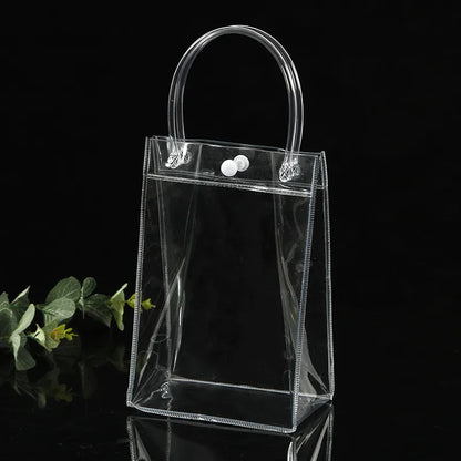 Transparent Soft PVC Gift Tote Bags with Handle