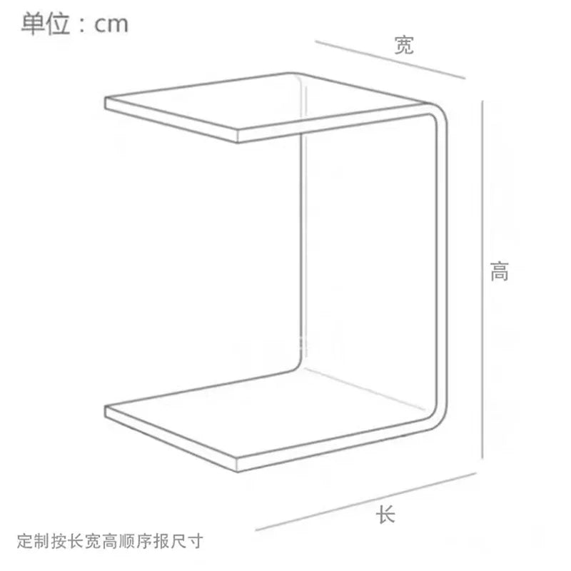 Transparent Acrylic Bedside Table