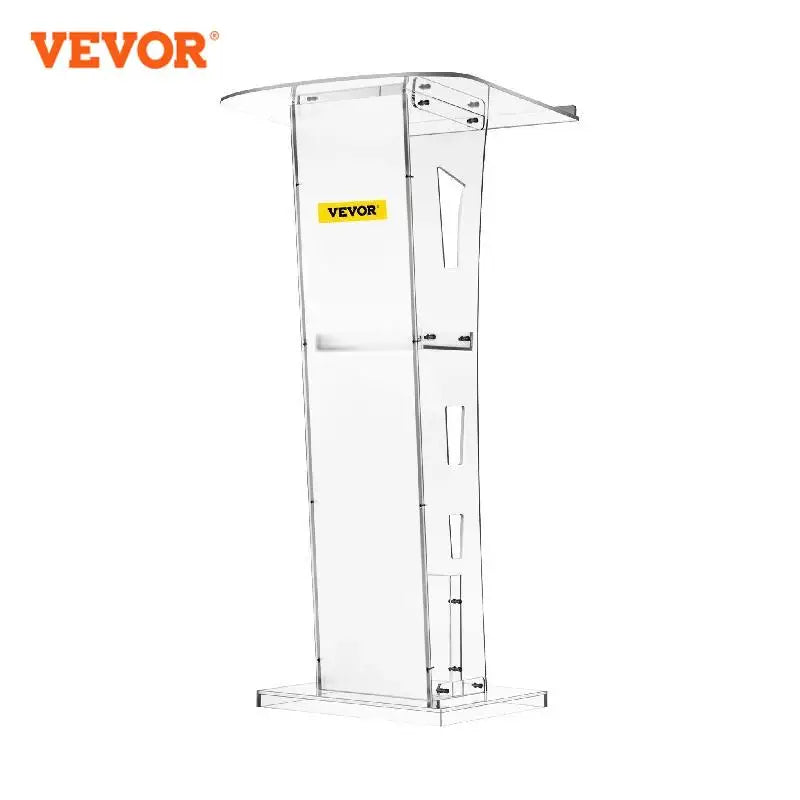 Clear Acrylic Podium Floor Standing  45 inches Height  with middle shelf