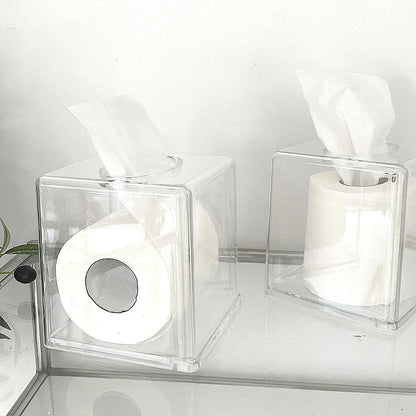 Transparent Acrylic Tissue Box Storage Case