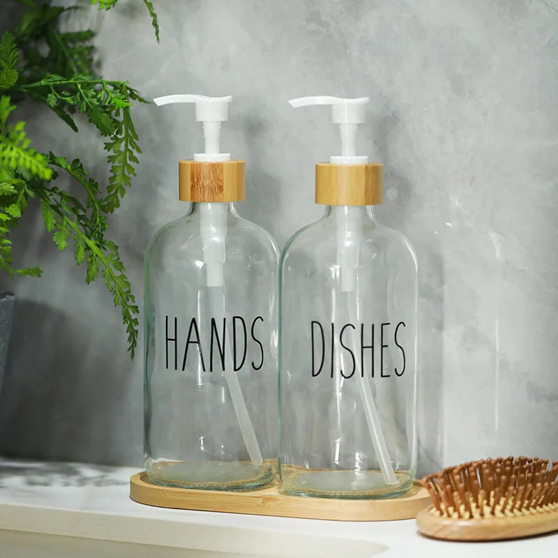 Soap Dispenser High Quality Clear Glass Hand Soap Dispenser -  550Ml / 18.60 oz