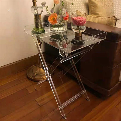 Clear Acrylic Rectangle Folding Table