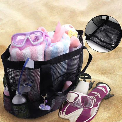 Transparent Mesh Beach Bag - multiple colors