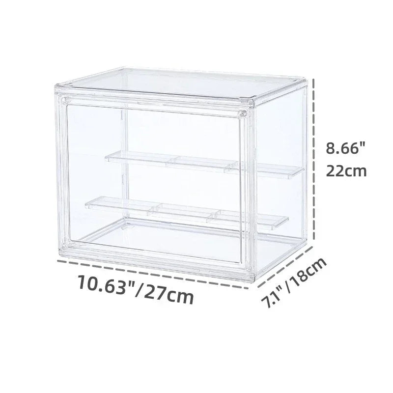 Clear Display Box Stackable Plastic Dustproof Storage Bins