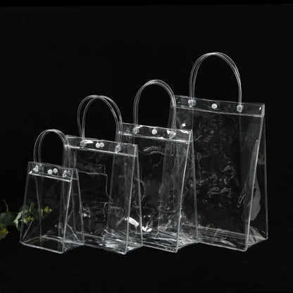 Transparent Soft PVC Gift Tote Bags with Handle