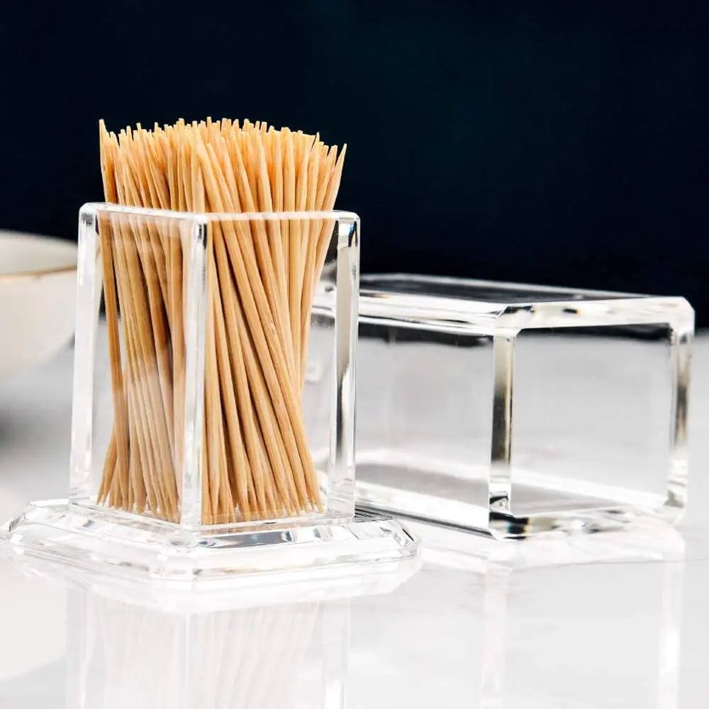 Clear Acrylic Storage Toothpick Holder with Lid