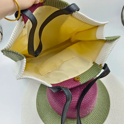 Straw Hat and Beach Bag