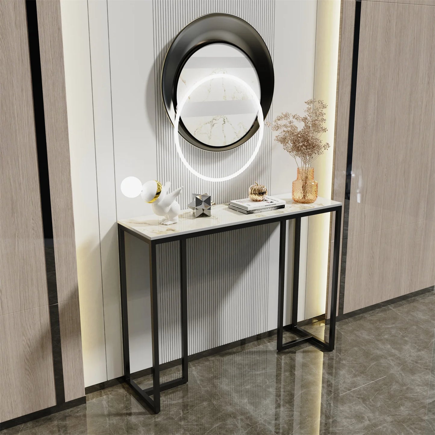 Light Luxury Iron Console Table  Home