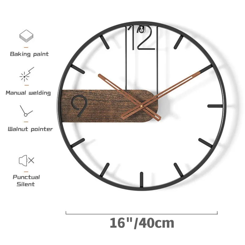 Large  Round Iron Wall Clock