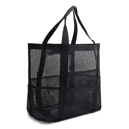 Transparent Mesh Beach Bag - multiple colors